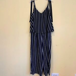 Navy and white strips medium size